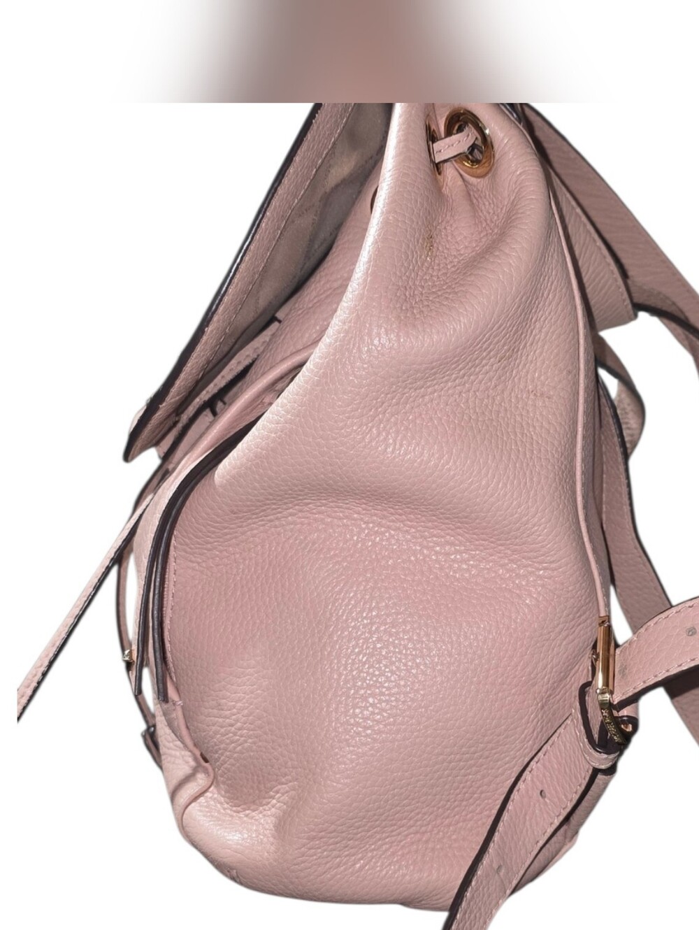 MICHAEL KORS Riley Blush Pink Studded Leather Backpack - Picture 5 of 9